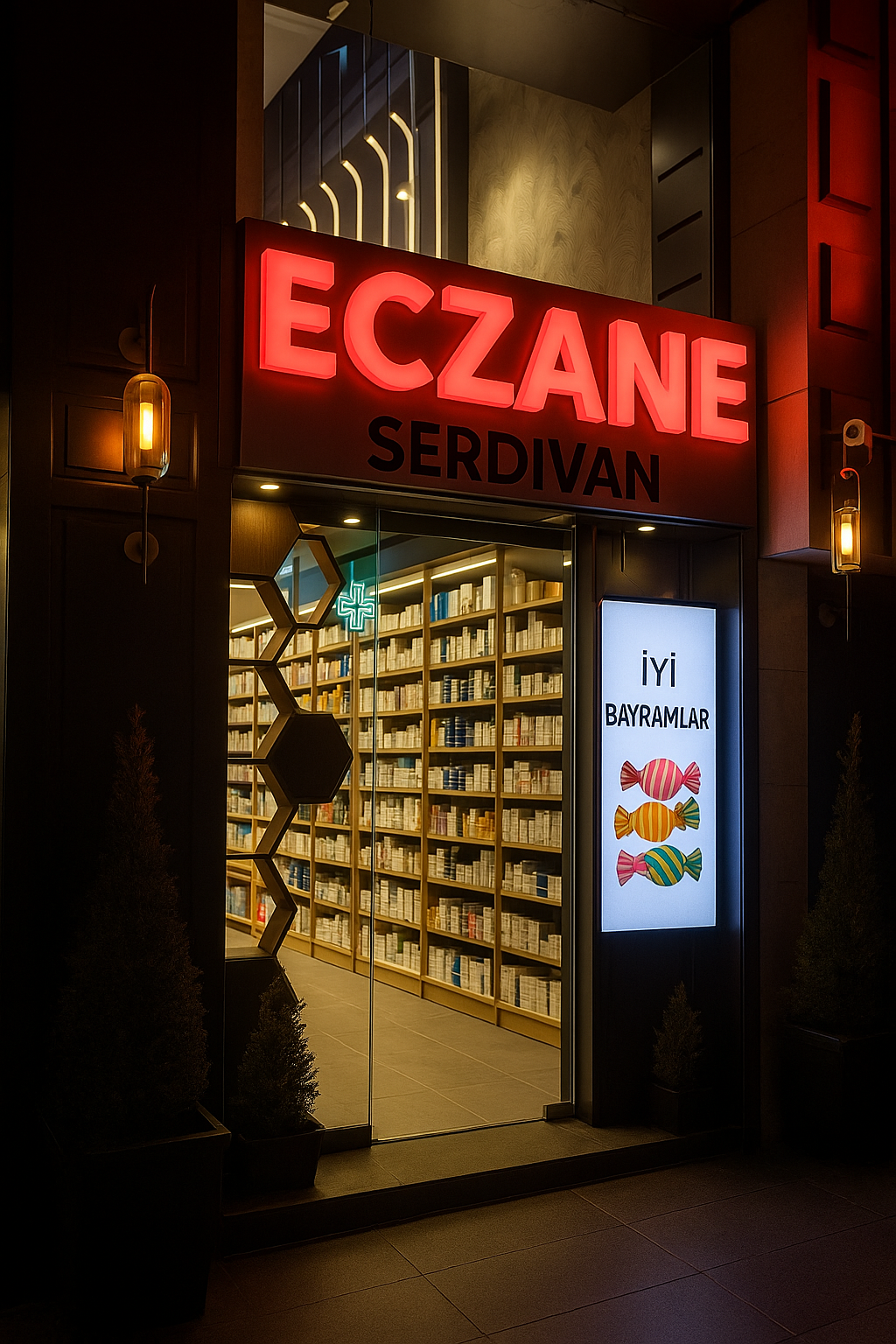 Eczane Restaurant Cafe LED - 3